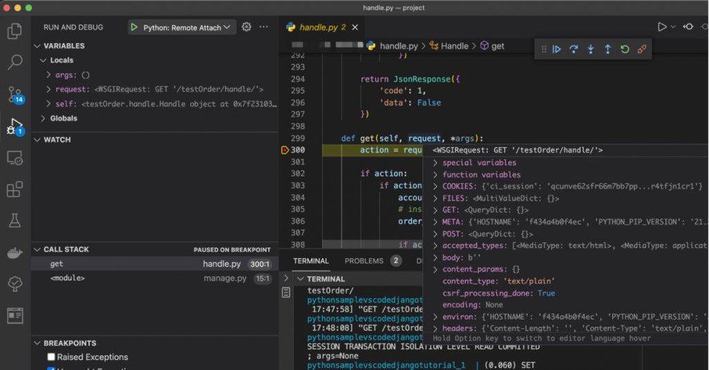 django在docker环境中断点调试 - Python - debug - Django - python - vscode ...